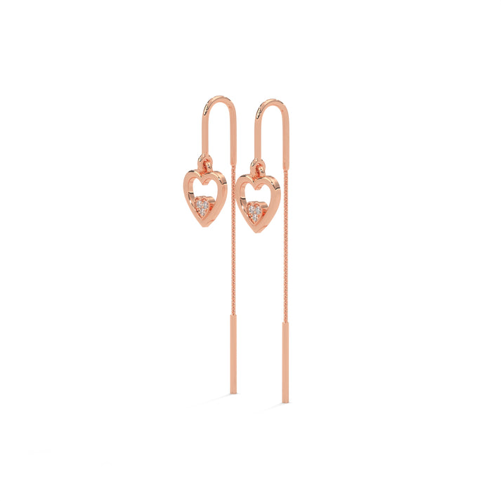 lab grown diamond | moissanite Jewellery Cherish Sui Heart Lab Grown Diamond OR Moissanite Earrings by Rabbito Jewels