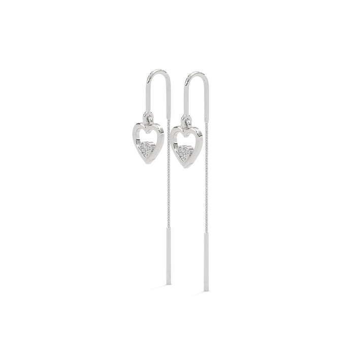 lab grown diamond | moissanite Jewellery Cherish Sui Heart Lab Grown Diamond OR Moissanite Earrings by Rabbito Jewels
