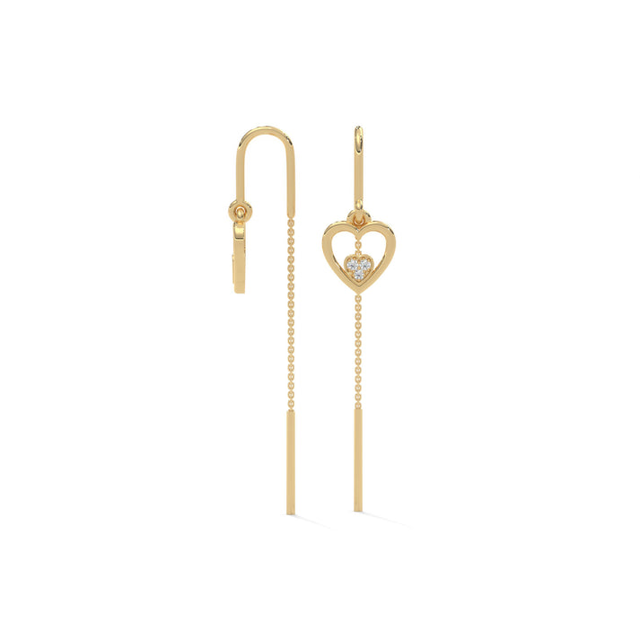 lab grown diamond | moissanite Jewellery Cherish Sui Heart Lab Grown Diamond OR Moissanite Earrings by Rabbito Jewels