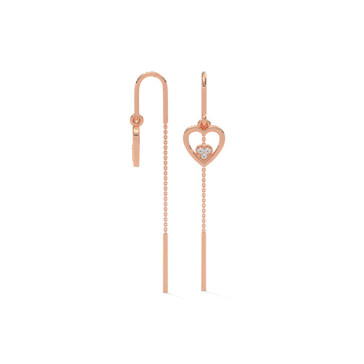 lab grown diamond | moissanite Jewellery Cherish Sui Heart Lab Grown Diamond OR Moissanite Earrings by Rabbito Jewels