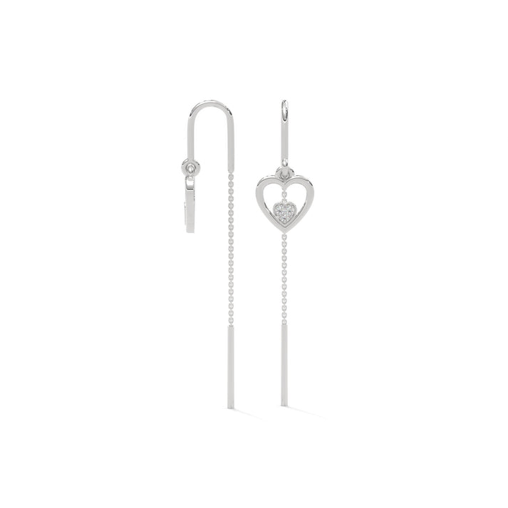 lab grown diamond | moissanite Jewellery Cherish Sui Heart Lab Grown Diamond OR Moissanite Earrings by Rabbito Jewels