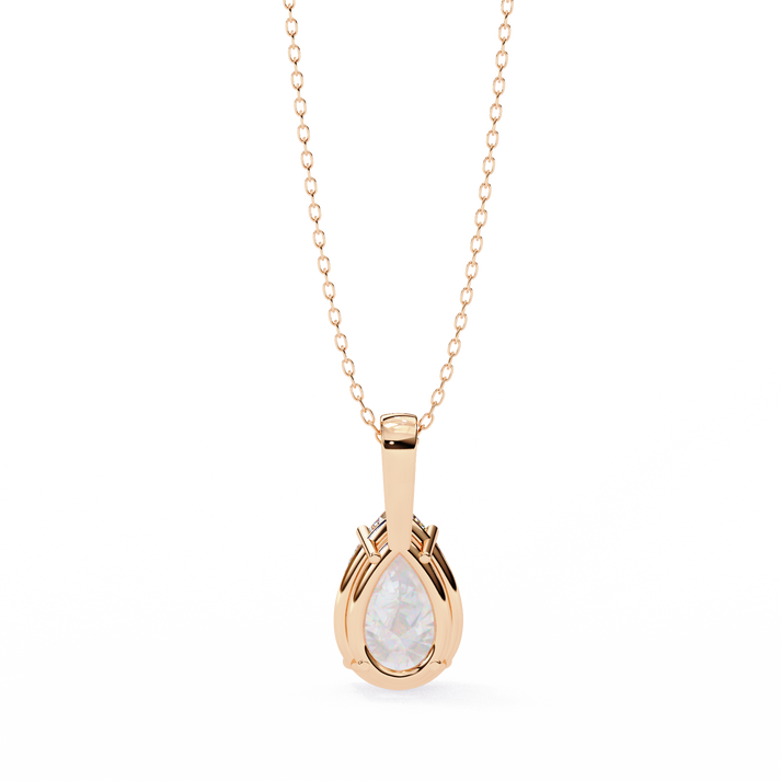 lab grown diamond | moissanite Jewellery Ivy Pear 0.83CT Lab Grown Diamond OR Moissanite Pendant by Rabbito Jewels