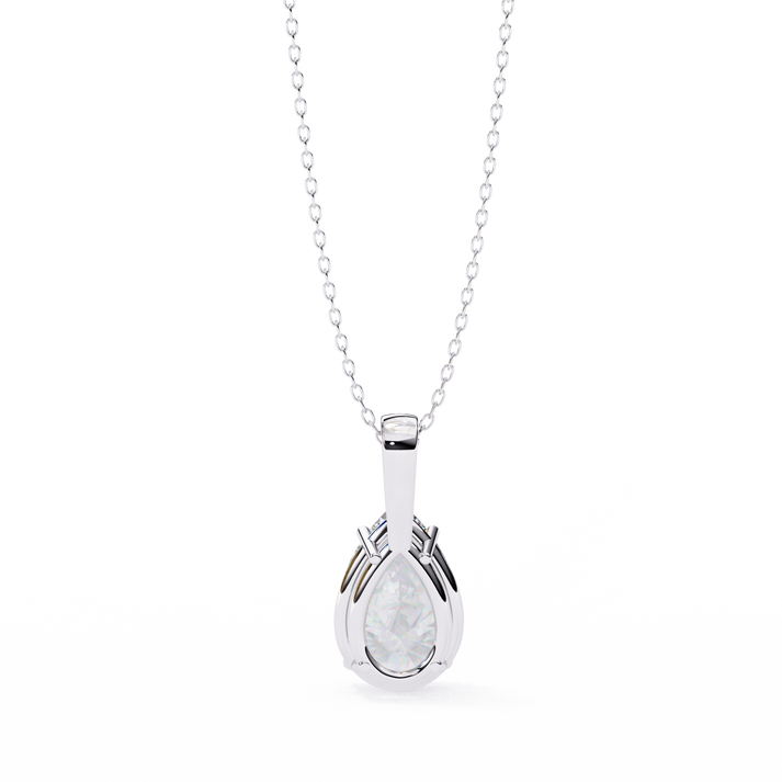 lab grown diamond | moissanite Jewellery Ivy Pear 0.83CT Lab Grown Diamond OR Moissanite Pendant by Rabbito Jewels