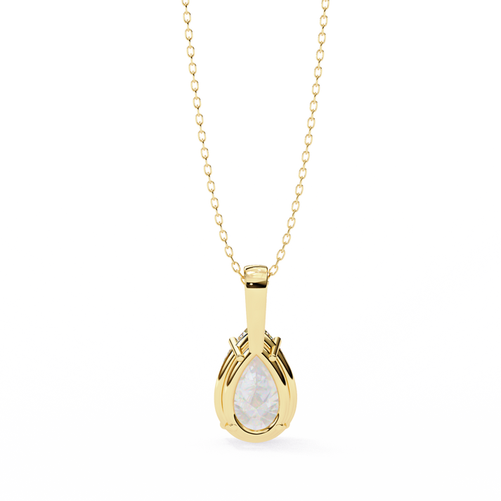 lab grown diamond | moissanite Jewellery Ivy Pear 0.83CT Lab Grown Diamond OR Moissanite Pendant by Rabbito Jewels