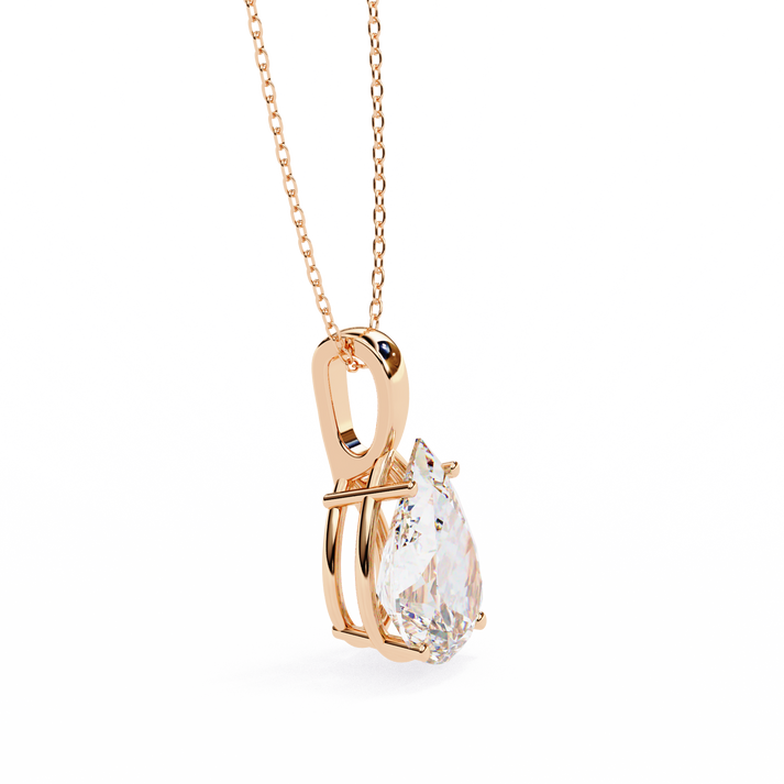 lab grown diamond | moissanite Jewellery Ivy Pear 0.83CT Lab Grown Diamond OR Moissanite Pendant by Rabbito Jewels