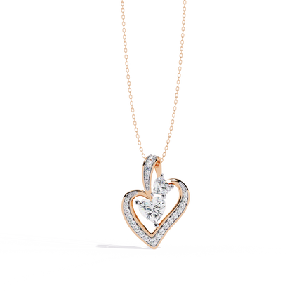 lab grown diamond | moissanite Jewellery Chimes Lab Grown Diamond OR Moissanite Pendant Rose Gold 18K by Rabbito Jewels