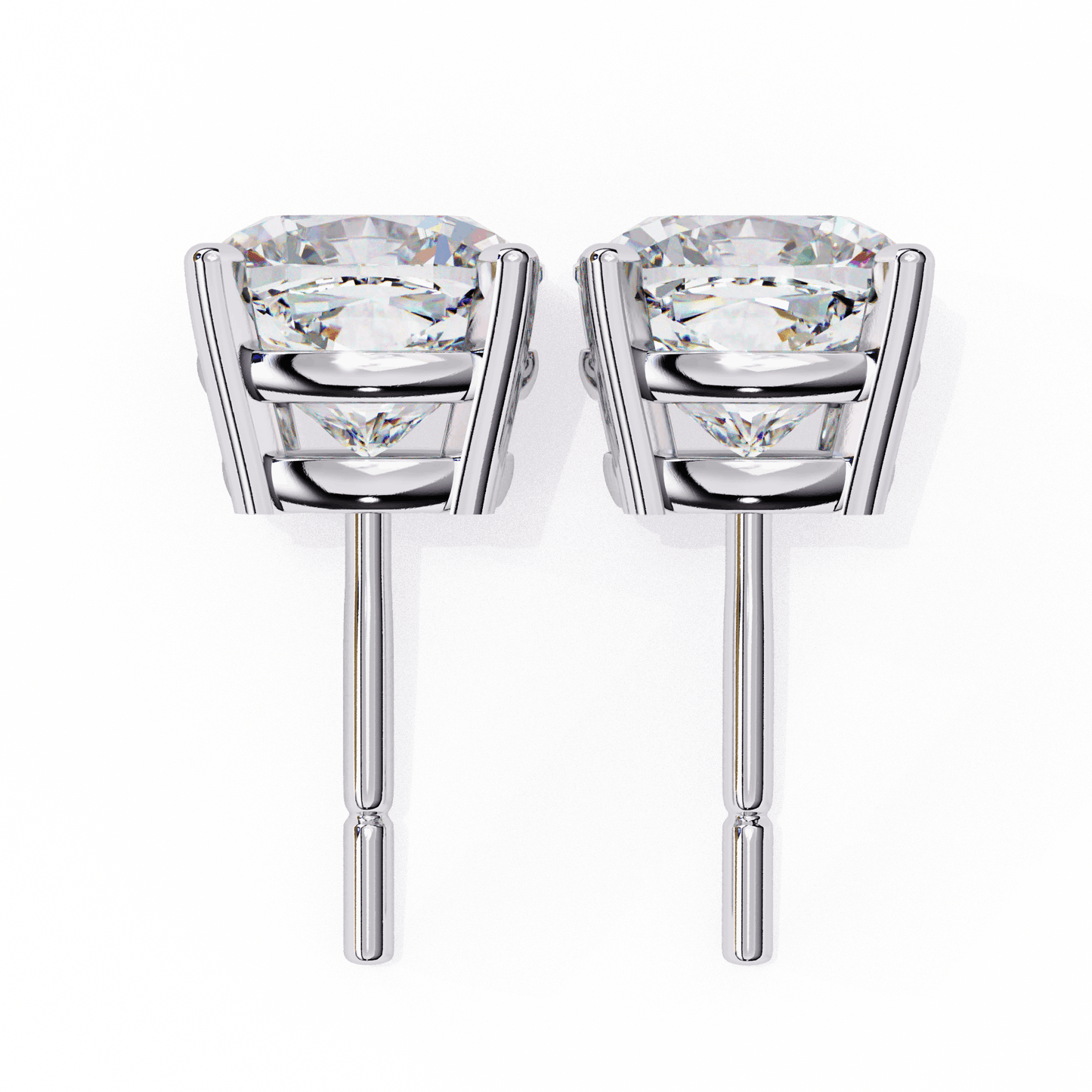 lab grown diamond | moissanite Jewellery Pearlescent Dream Lab Grown Diamond OR Moissanite Stud Earrings by Rabbito Jewels
