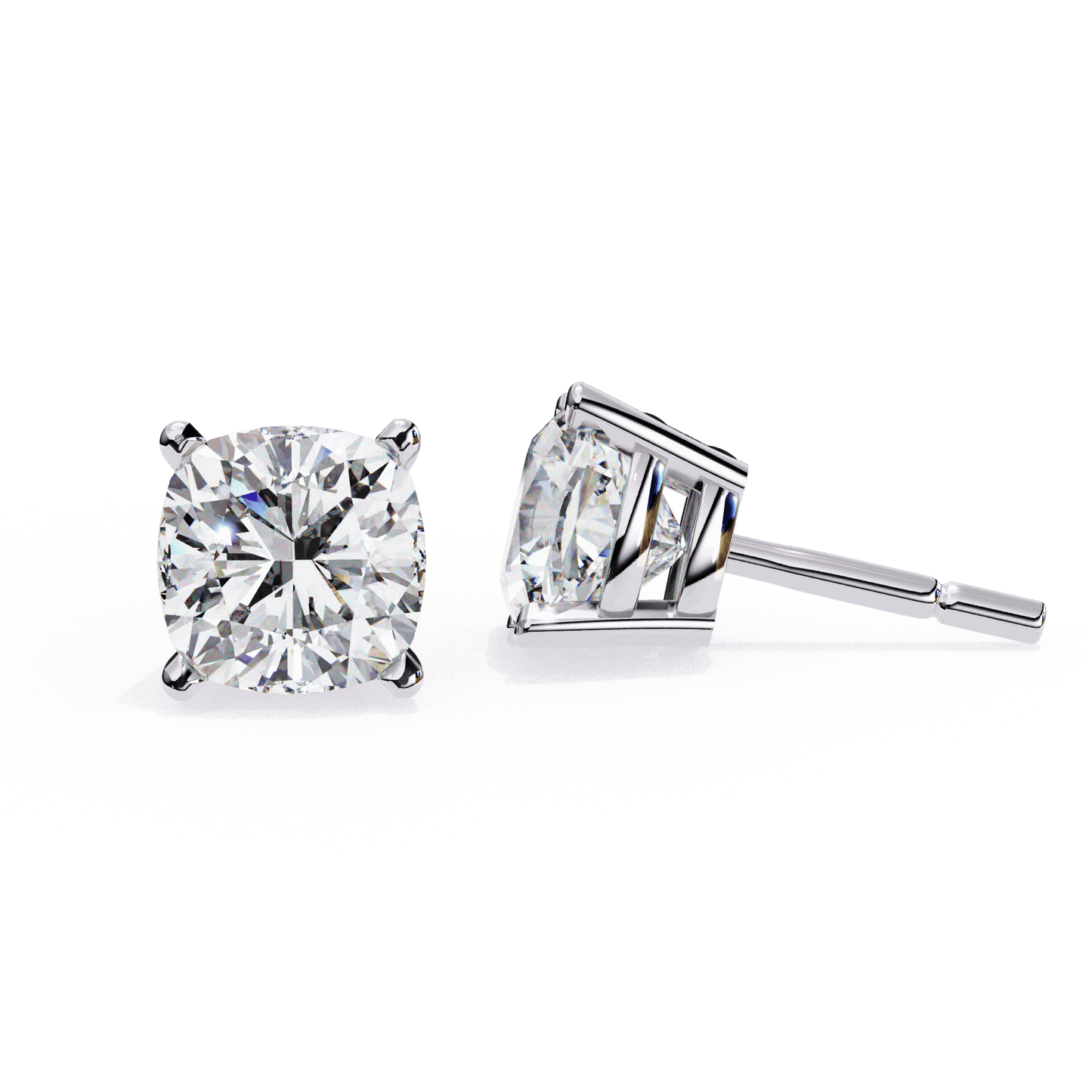 lab grown diamond | moissanite Jewellery Pearlescent Dream Lab Grown Diamond OR Moissanite Stud Earrings by Rabbito Jewels