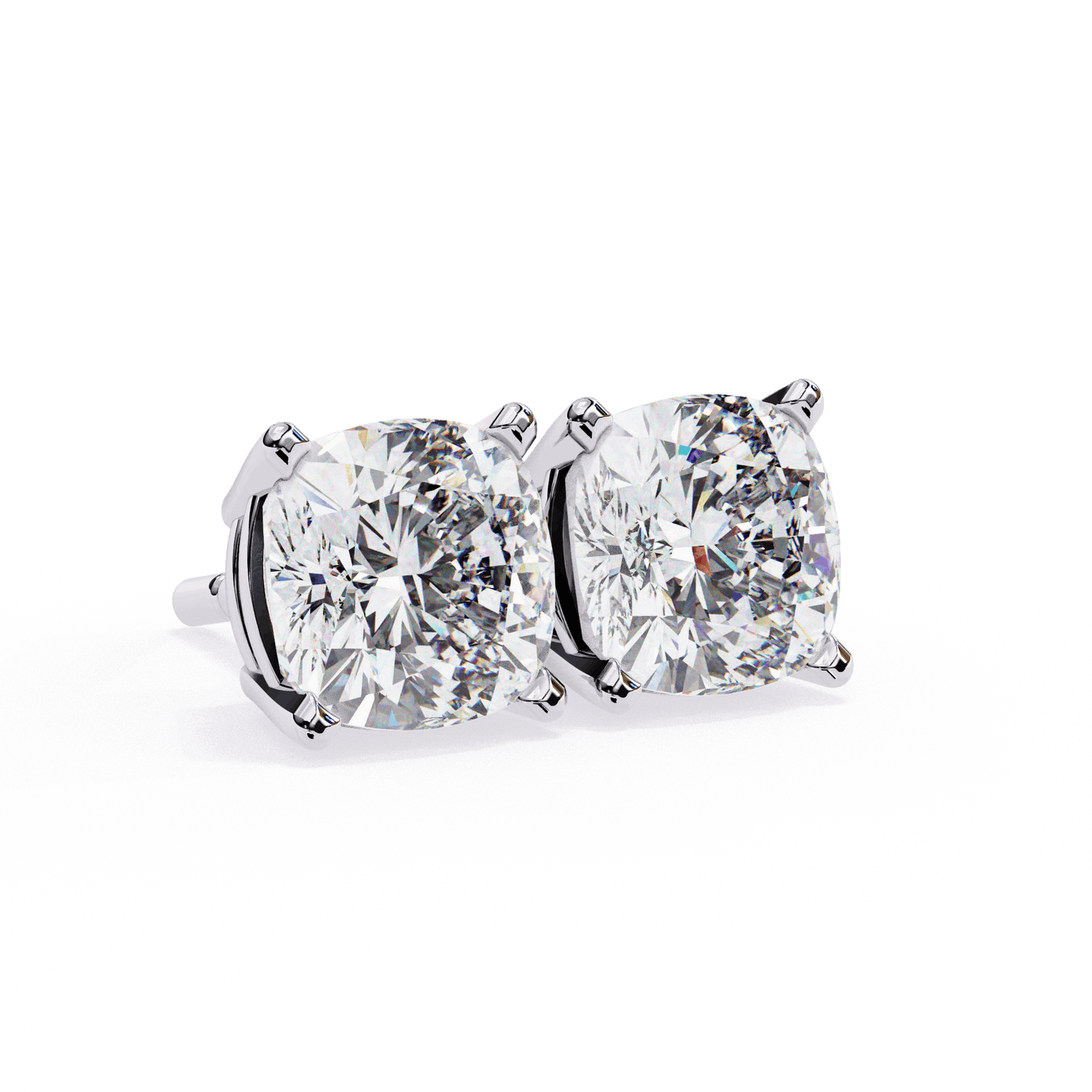 lab grown diamond | moissanite Jewellery Pearlescent Dream Lab Grown Diamond OR Moissanite Stud Earrings by Rabbito Jewels