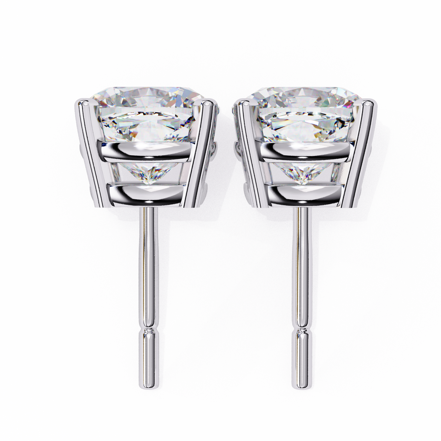 lab grown diamond | moissanite Jewellery Pearlescent Dream Lab Grown Diamond OR Moissanite Stud Earrings by Rabbito Jewels
