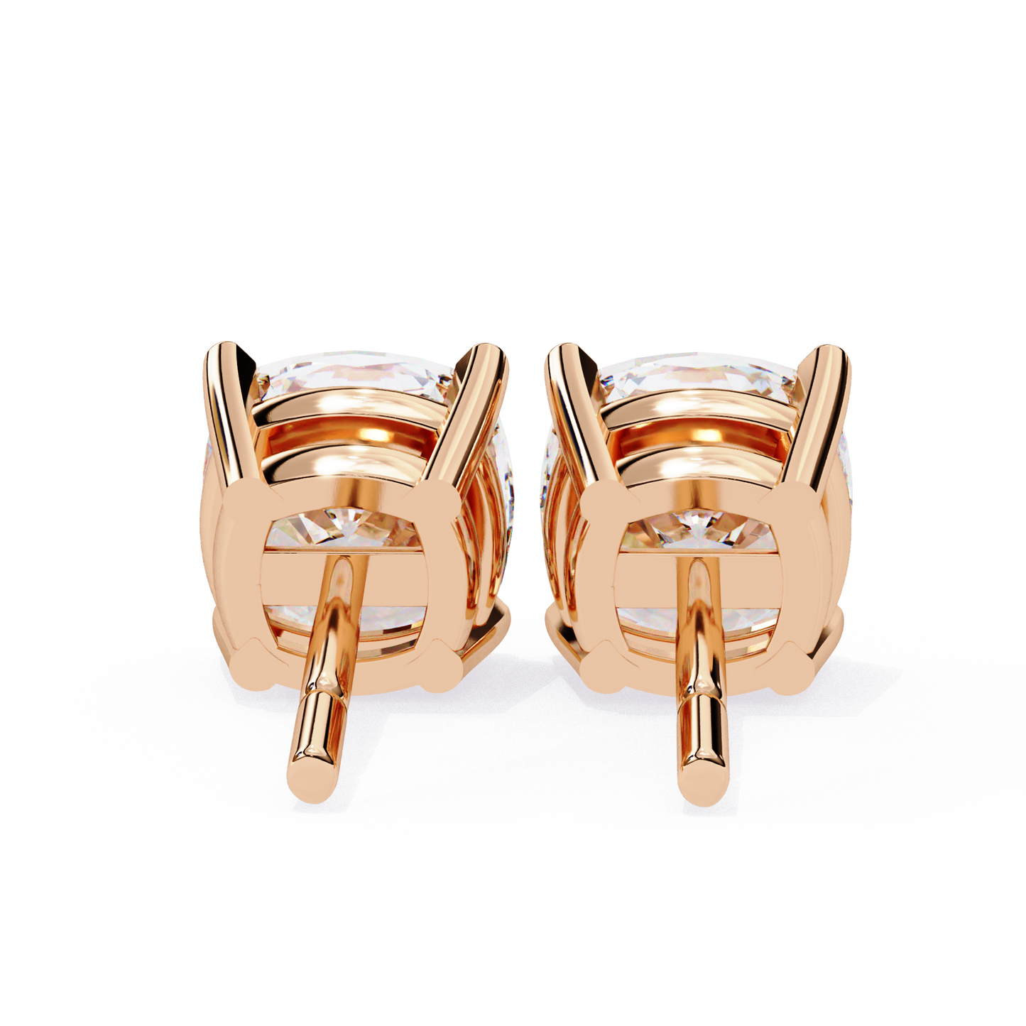 lab grown diamond | moissanite Jewellery Pearlescent Dream Lab Grown Diamond OR Moissanite Stud Earrings by Rabbito Jewels
