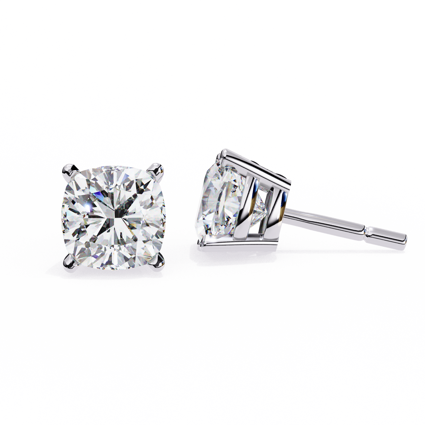 lab grown diamond | moissanite Jewellery Pearlescent Dream Lab Grown Diamond OR Moissanite Stud Earrings by Rabbito Jewels