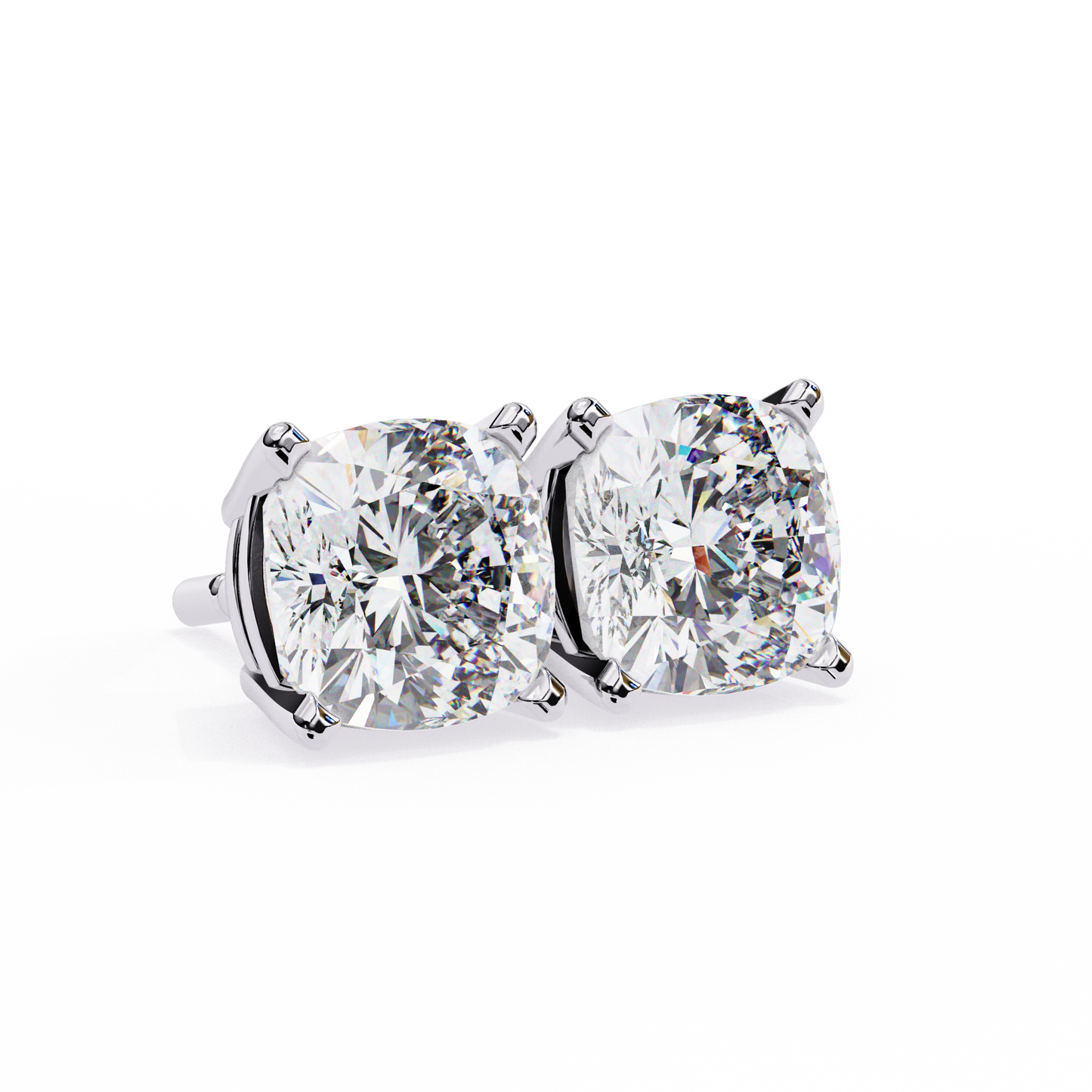 lab grown diamond | moissanite Jewellery Pearlescent Dream Lab Grown Diamond OR Moissanite Stud Earrings by Rabbito Jewels