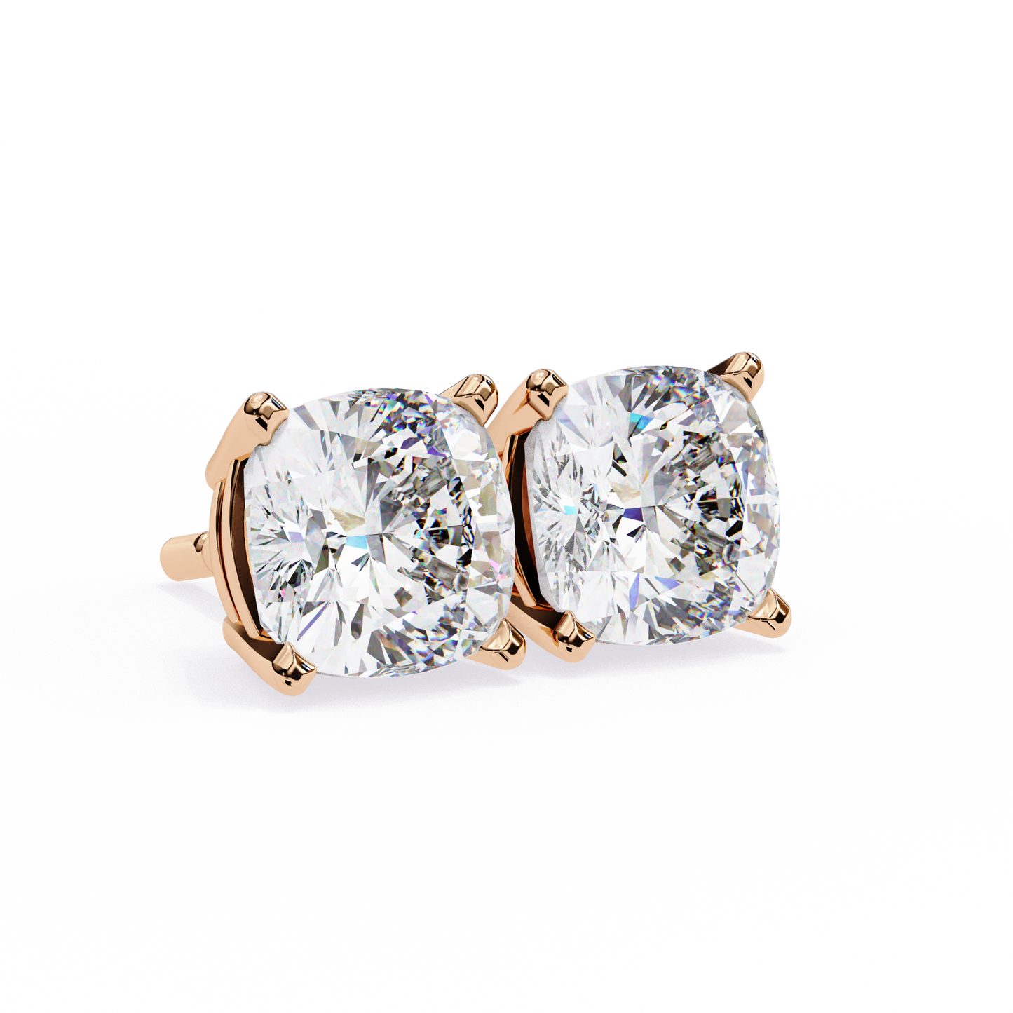 lab grown diamond | moissanite Jewellery Pearlescent Dream Lab Grown Diamond OR Moissanite Stud Earrings by Rabbito Jewels