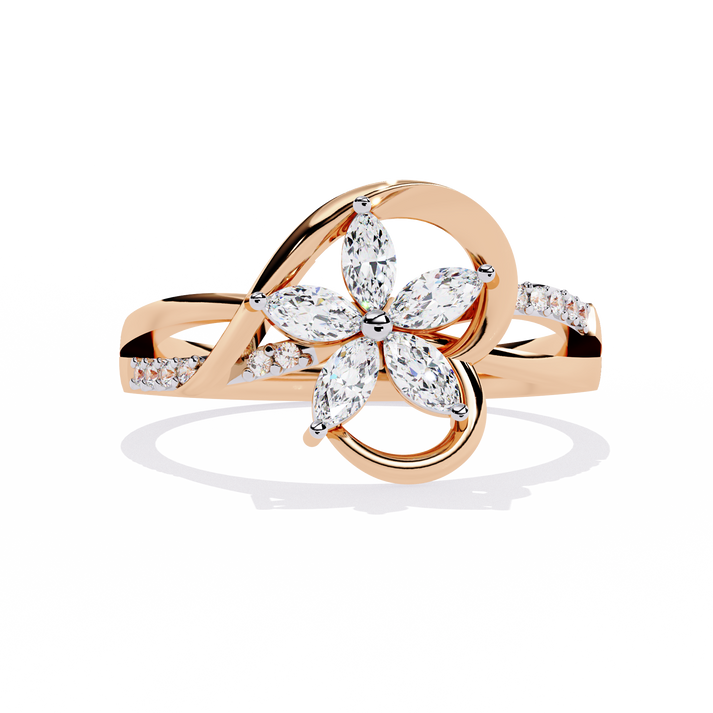 lab grown diamond | moissanite Jewellery Scintillating Lab Grown Diamond OR Moissanite Ring Rose Gold 14K by Rabbito Jewels