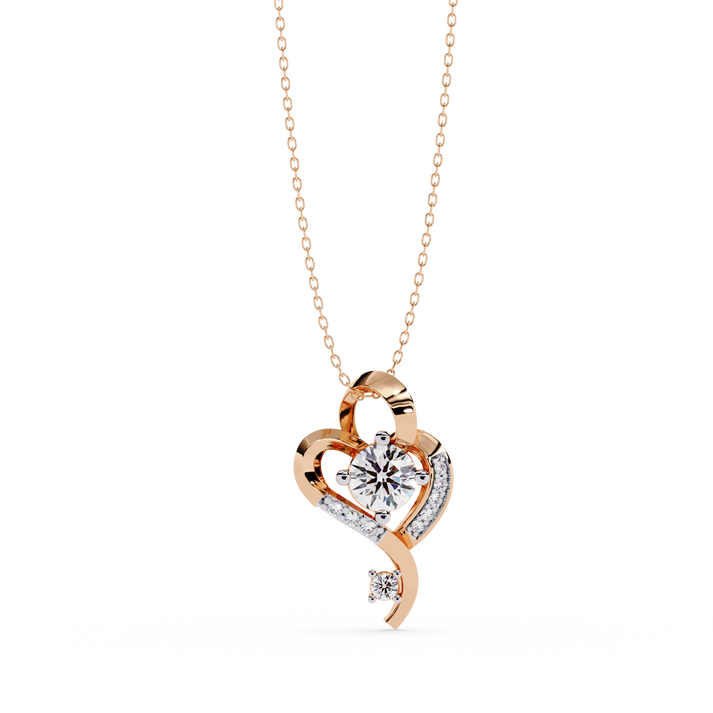 lab grown diamond | moissanite Jewellery Butterfly Roundy Lab Grown Diamond OR Moissanite Pendant Rose Gold 18K by Rabbito Jewels