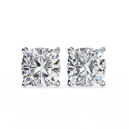 lab grown diamond | moissanite Jewellery Pearlescent Dream Lab Grown Diamond OR Moissanite Stud Earrings Silver by Rabbito Jewels