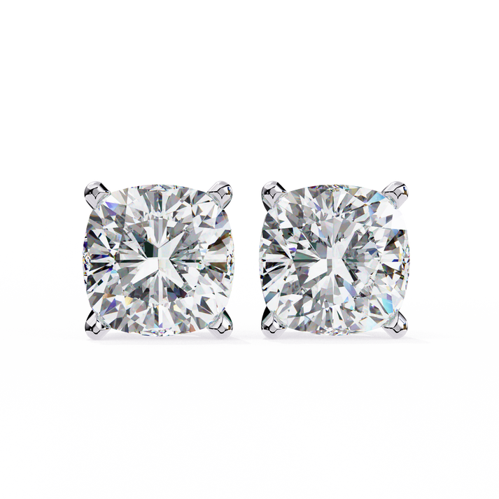 lab grown diamond | moissanite Jewellery Pearlescent Dream Lab Grown Diamond OR Moissanite Stud Earrings Silver by Rabbito Jewels