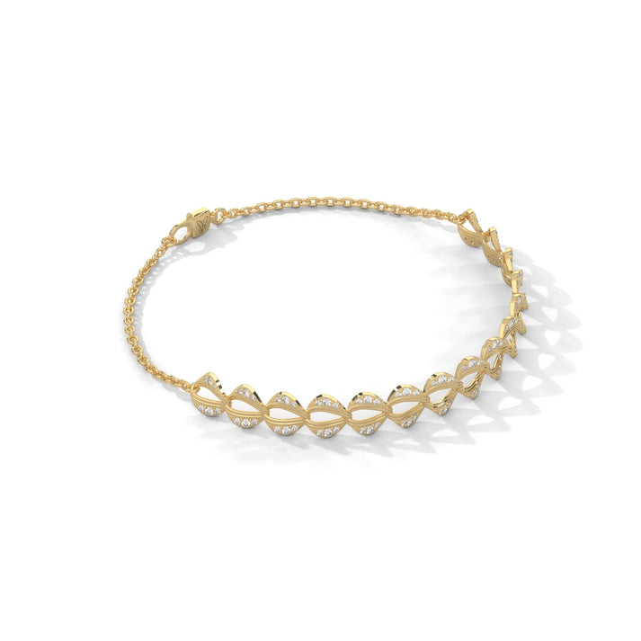 lab grown diamond | moissanite Jewellery Scalloped Lab Grown Diamond OR Moissanite Bracelet by Rabbito Jewels