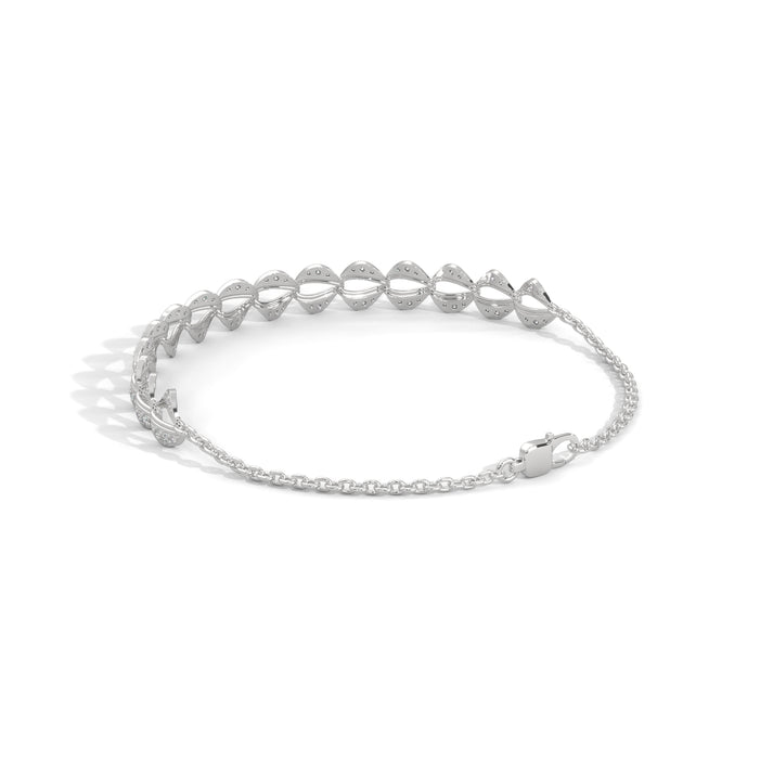 lab grown diamond | moissanite Jewellery Scalloped Lab Grown Diamond OR Moissanite Bracelet by Rabbito Jewels