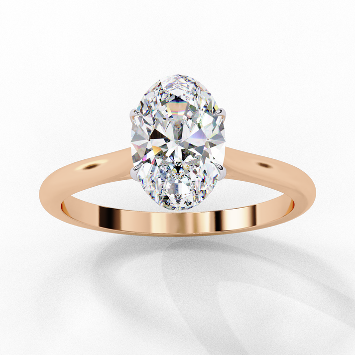 lab grown diamond | moissanite Jewellery Swirling Harmony Oval Lab Grown OR Moissanite Ring by Rabbito Jewels