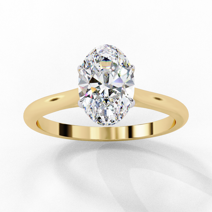 lab grown diamond | moissanite Jewellery Swirling Harmony Oval Lab Grown OR Moissanite Ring by Rabbito Jewels