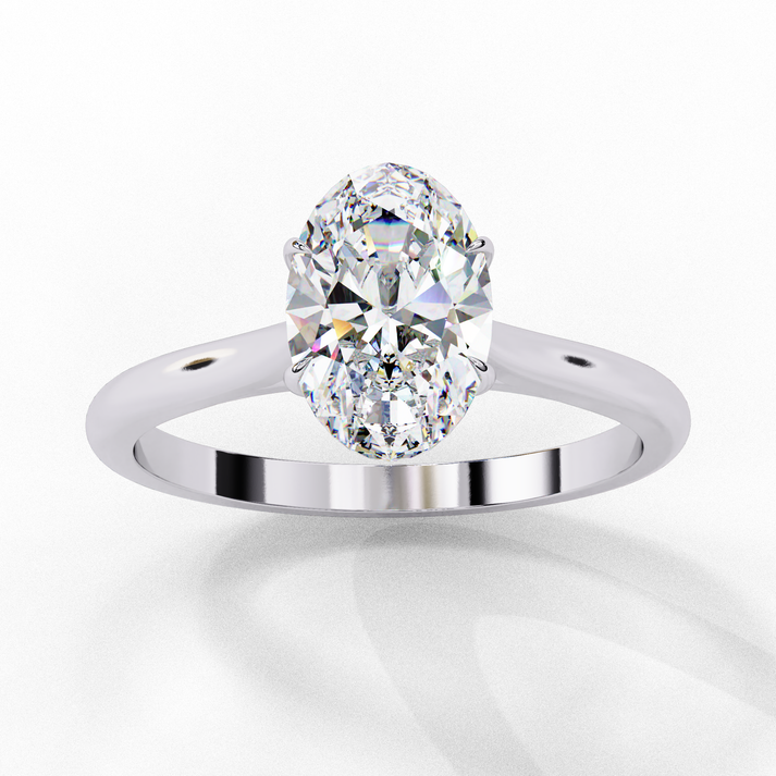 lab grown diamond | moissanite Jewellery Swirling Harmony Oval Lab Grown OR Moissanite Ring by Rabbito Jewels