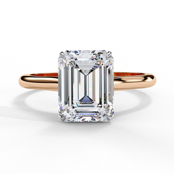 lab grown diamond | moissanite Jewellery Colliding Lab Grown Diamond OR Moissanite Ring Rose Gold 14K by Rabbito Jewels