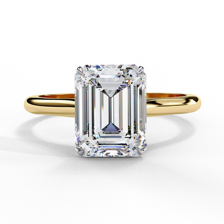 lab grown diamond | moissanite Jewellery Colliding Lab Grown Diamond OR Moissanite Ring Yellow Gold 18K by Rabbito Jewels