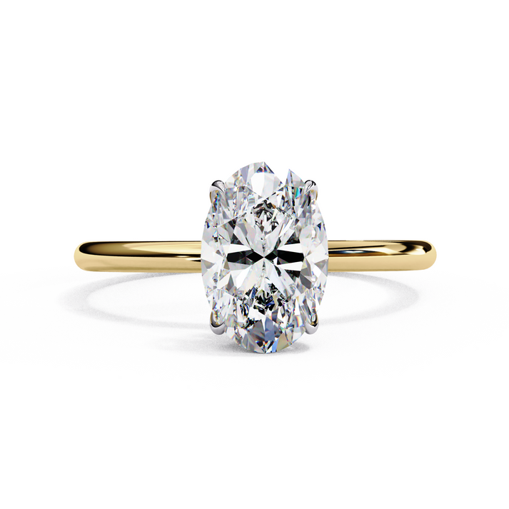 lab grown diamond | moissanite Jewellery Classic Union Lab Grown Diamond OR Moissanite Ring Yellow Gold 18K by Rabbito Jewels