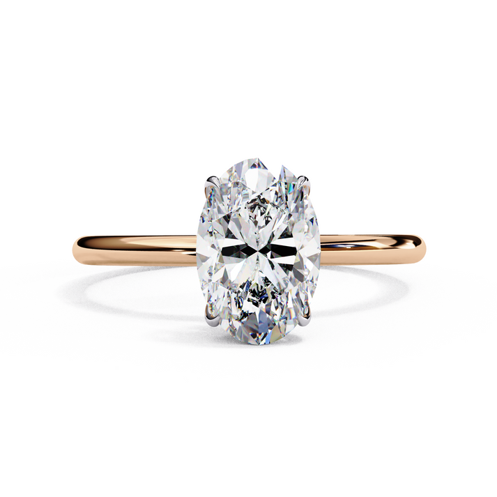lab grown diamond | moissanite Jewellery Classic Union Lab Grown Diamond OR Moissanite Ring Rose Gold 18K by Rabbito Jewels