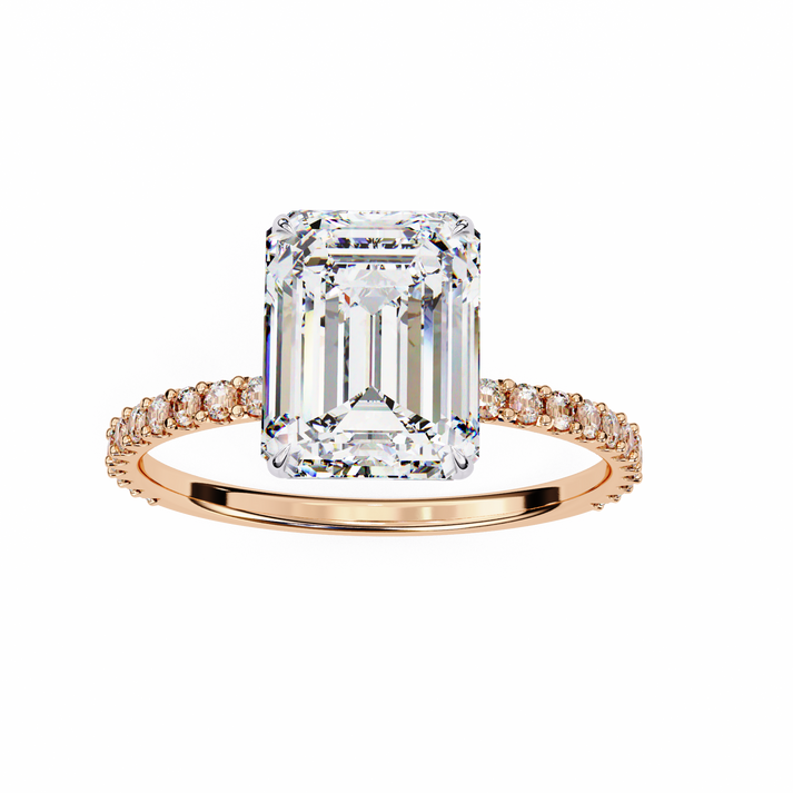 lab grown diamond | moissanite Jewellery 2.56CT Glittering Halo Lab Grown OR Moissanite Ring by Rabbito Jewels