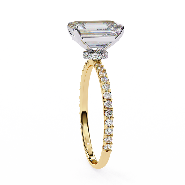 lab grown diamond | moissanite Jewellery 2.56CT Glittering Halo Lab Grown OR Moissanite Ring by Rabbito Jewels