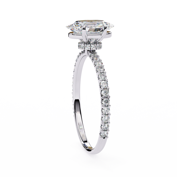 lab grown diamond | moissanite Jewellery 1.20CT Cushion Halo Lab Grown OR Moissanite Ring by Rabbito Jewels