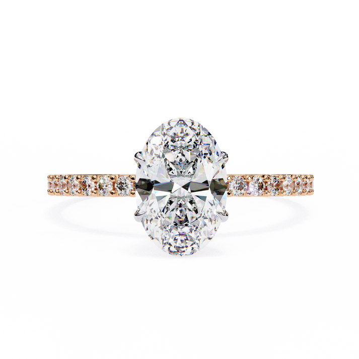 lab grown diamond | moissanite Jewellery 1.20CT Cushion Halo Lab Grown OR Moissanite Ring Rose Gold 18K by Rabbito Jewels