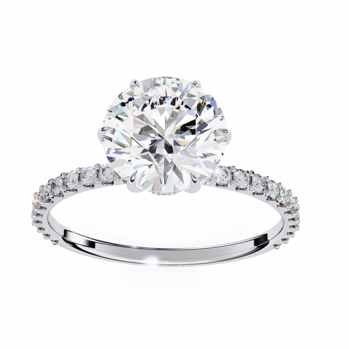 lab grown diamond | moissanite Jewellery Vogue Halo Lab Grown Diamond OR Moissanite Ring by Rabbito Jewels