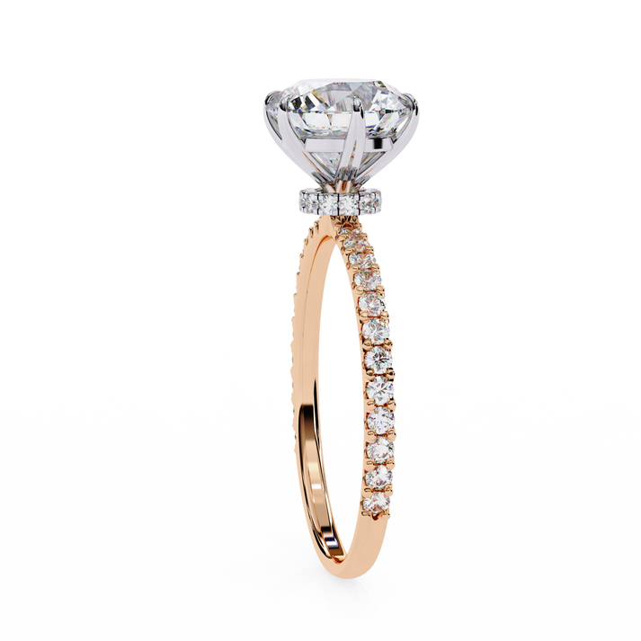 lab grown diamond | moissanite Jewellery Vogue Halo Lab Grown Diamond OR Moissanite Ring by Rabbito Jewels
