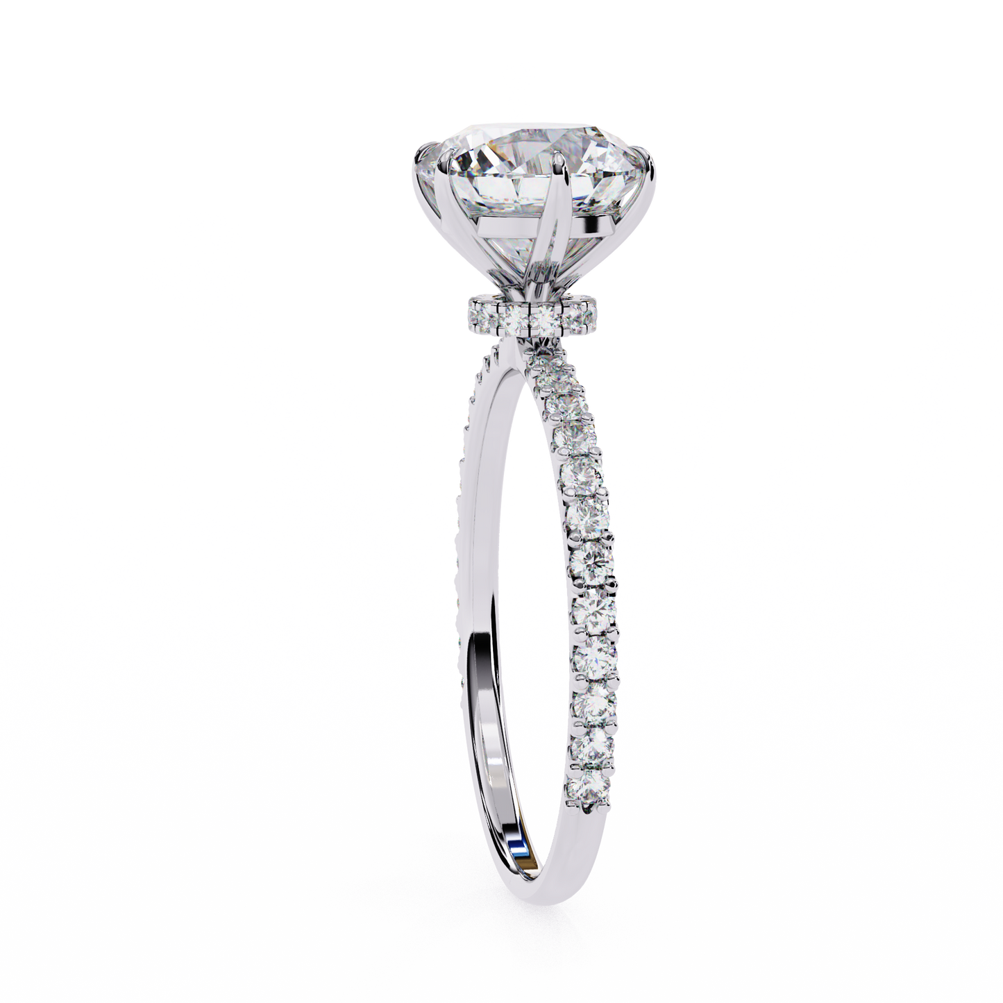 lab grown diamond | moissanite Jewellery Vogue Halo Lab Grown Diamond OR Moissanite Ring by Rabbito Jewels
