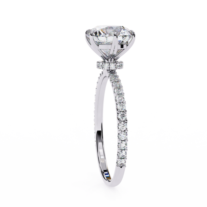 lab grown diamond | moissanite Jewellery Vogue Halo Lab Grown Diamond OR Moissanite Ring by Rabbito Jewels