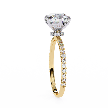 lab grown diamond | moissanite Jewellery Vogue Halo Lab Grown Diamond OR Moissanite Ring by Rabbito Jewels