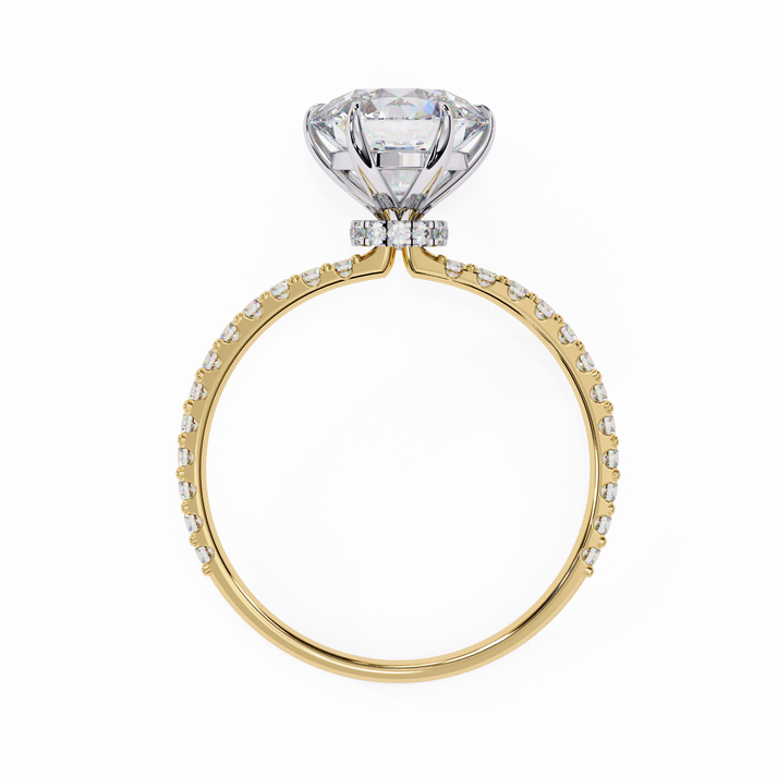 lab grown diamond | moissanite Jewellery Linear Light Halo Lab Grown Diamond OR Moissanite Ring by Rabbito Jewels