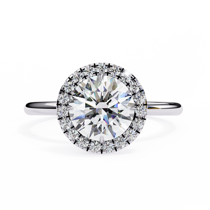 lab grown diamond | moissanite Jewellery Vertex Hola Lab Grown Diamond OR Moissanite Ring Silver by Rabbito Jewels
