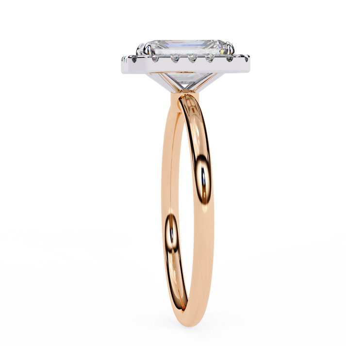 lab grown diamond | moissanite Jewellery Mystic Mirage Halo Lab Grown Diamond OR Moissanite Ring by Rabbito Jewels