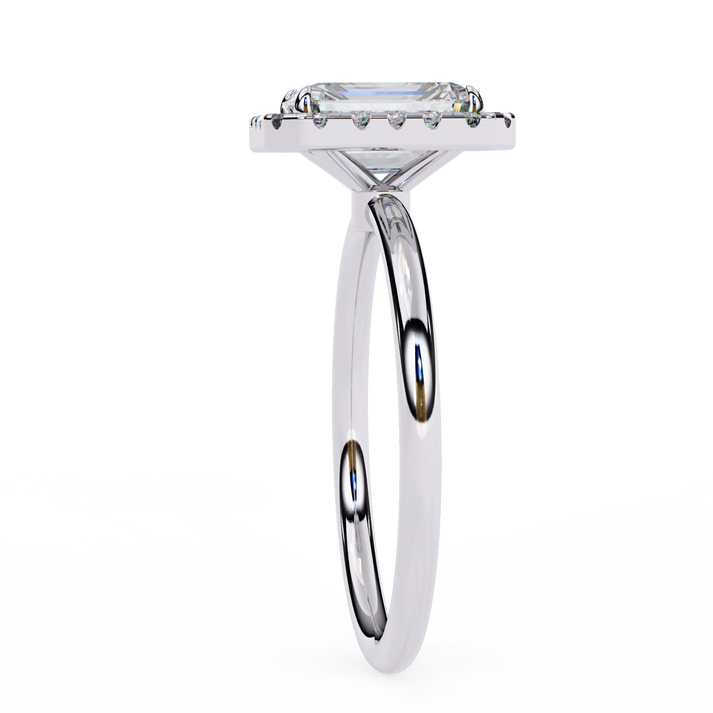 lab grown diamond | moissanite Jewellery Mystic Mirage Halo Lab Grown Diamond OR Moissanite Ring by Rabbito Jewels