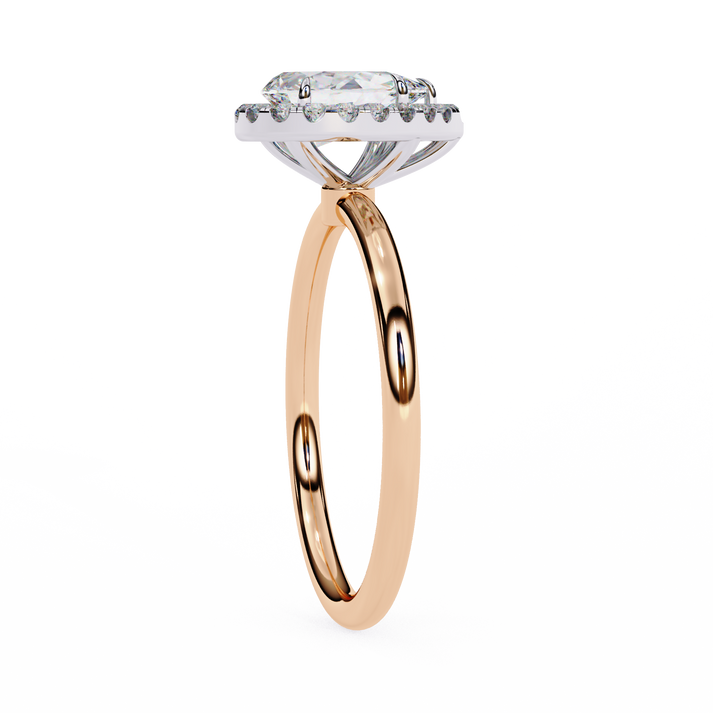 lab grown diamond | moissanite Jewellery 1.20CT Pear Halo Lab Grown Diamond OR Moissanite Ring by Rabbito Jewels
