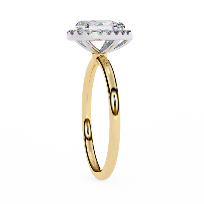 lab grown diamond | moissanite Jewellery 1.20CT Pear Halo Lab Grown Diamond OR Moissanite Ring by Rabbito Jewels
