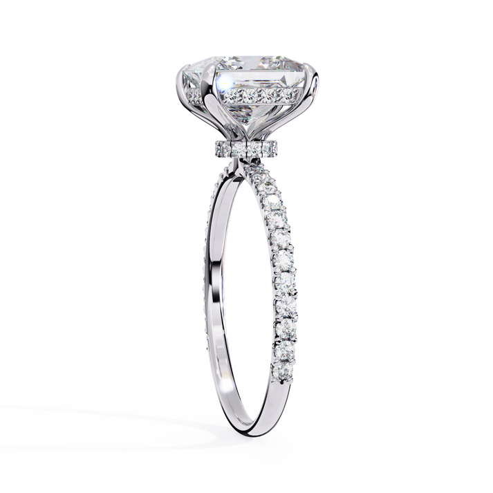 lab grown diamond | moissanite Jewellery Colluding Halo Lab Grown Diamond OR Moissanite Ring by Rabbito Jewels