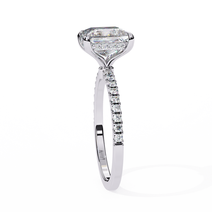 lab grown diamond | moissanite Jewellery Eternity Band Halo Lab Grown Diamond OR Moissanite Ring by Rabbito Jewels