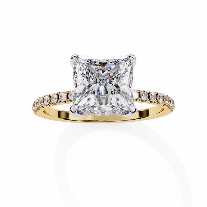 lab grown diamond | moissanite Jewellery Eternity Band Halo Lab Grown Diamond OR Moissanite Ring by Rabbito Jewels