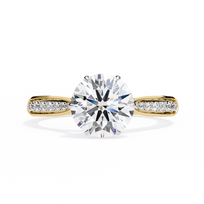lab grown diamond | moissanite Jewellery Dual Star Lab Grown Diamond OR Moissanite Ring Yellow Gold 18K by Rabbito Jewels